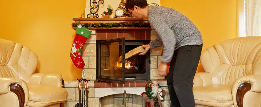 Rusted Metal Fireplace Restoration in Lacey, Washington